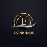 luxury letter e logo design